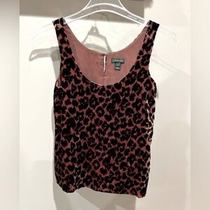 J. Crew Always Leopard Velvet Shell Tank Top Size 0